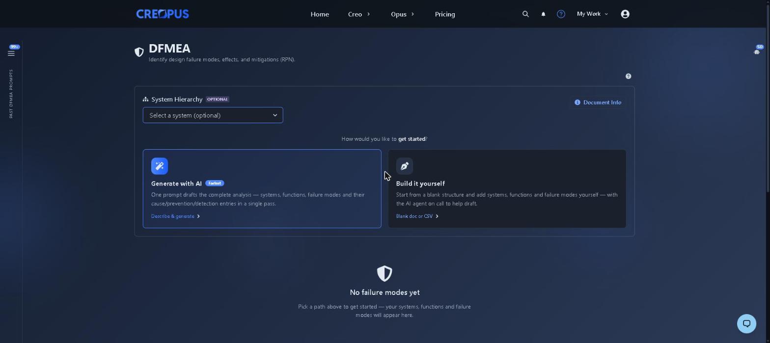 Every tool opens on the same two-path chooser: "Generate with AI" or "Build it yourself"